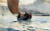Winslow Homer Returning Fishing Boats painting